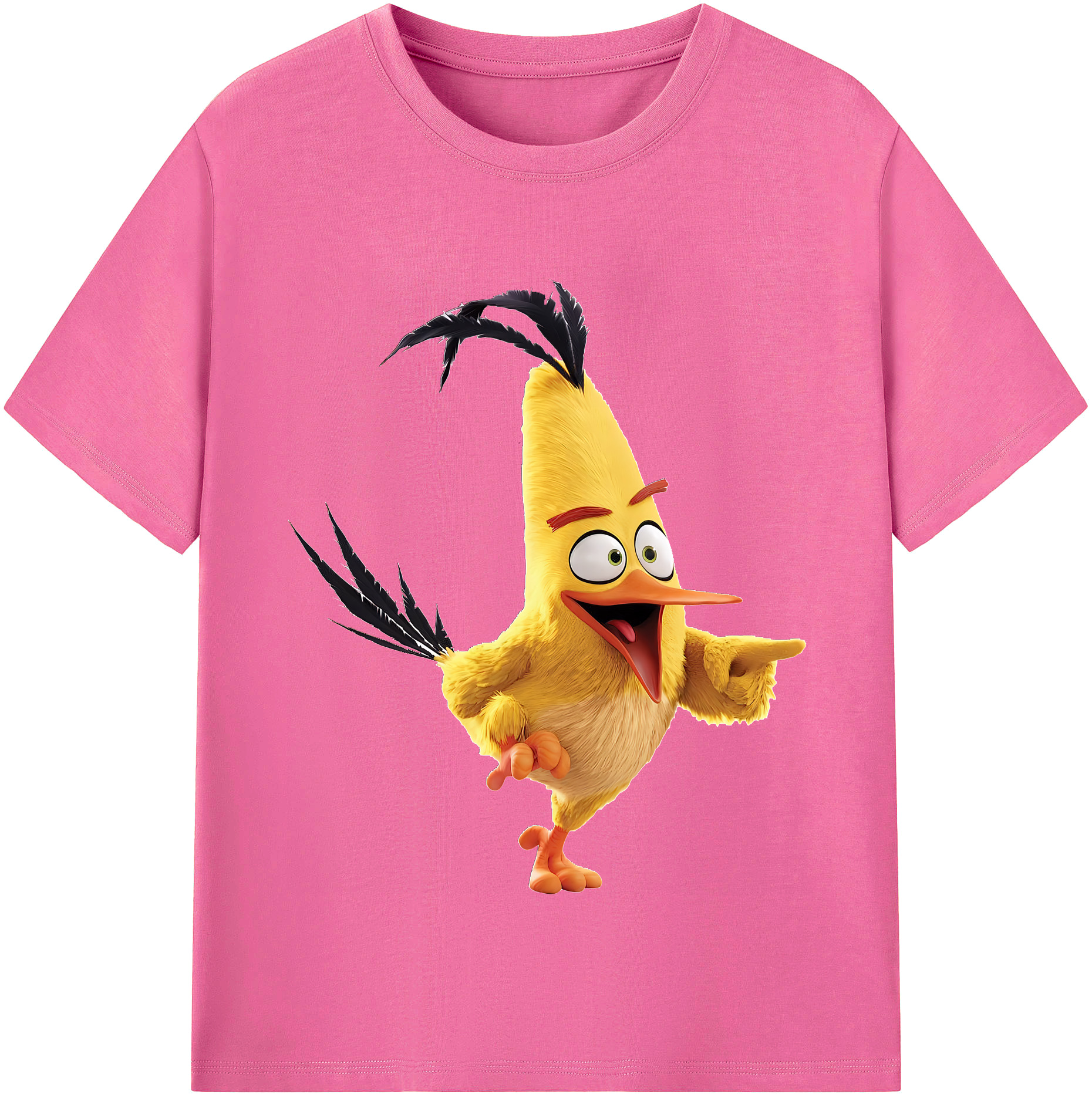 （画像用） Angry Birds アングリーバード レディースカジュアルプリントTシャツ（綿100％）